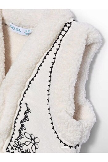 Abel & Lula Abel&Lula Girls' Embroidered Vest - White