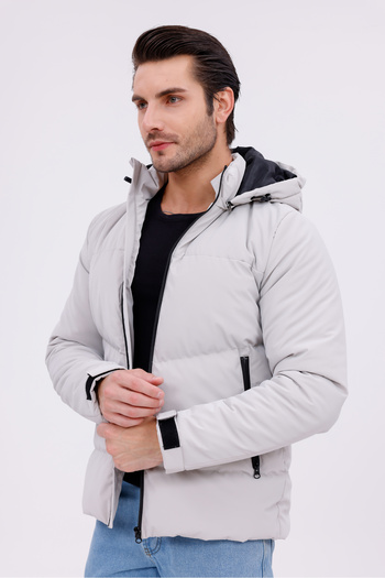 fremen Men's Nova Fabric Inflatable Coat Hooded Waterproof Wind Protection Outerwear