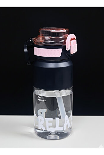 Bisbell 600ml Portable Water Bottle with Straw | BPA-Free | Leak-Proof Gym Office,BB4054P