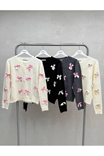 OYERGA MODA Women's Bow Detail Cardigan