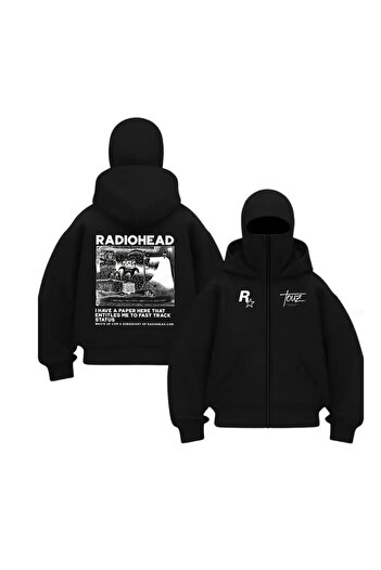 Touz Moda Φούτερ με κουκούλα Ninja με στάμπα Balaclava Rock Series