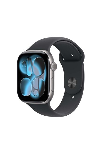 Apple Watch Series 11 GPS + Cellular 46mm Space Grey Aluminium Case with Black Sport Band - M/L