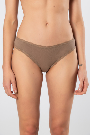 TÜREN 927 Women's Lycra Ribbed Lace String 2-Pack
