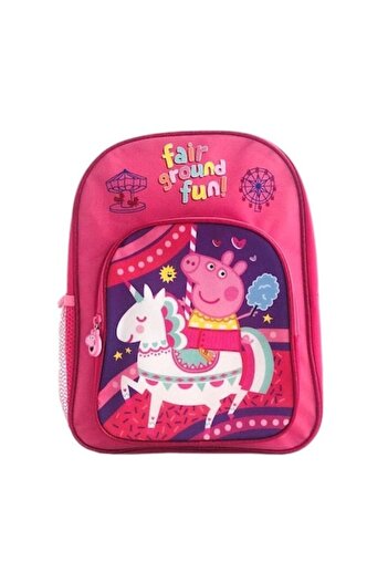 Peppa Pig Fairground Fun Backpack, 2 Zippers, Pink, 31x25x10cm