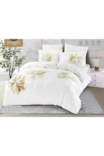 PROMISE King Comforter Blue Green Velvet Printed 6 Pieces