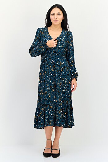ORSAY Women Animal Print Midi Dress, Multicolor