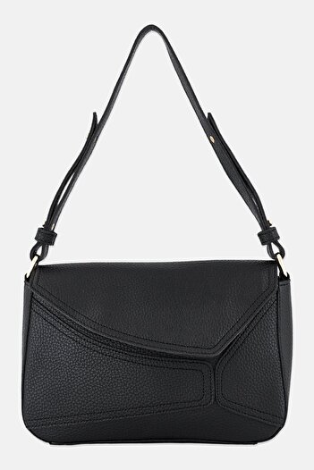 Lucky Bees Women Brand Logo Shoulder Bag, Black