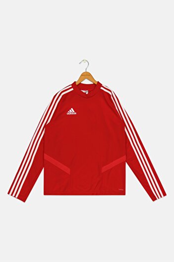 adidas Kids Boy Sportswear Fit Long Sleeve Outdoor Sweatshirt, Red