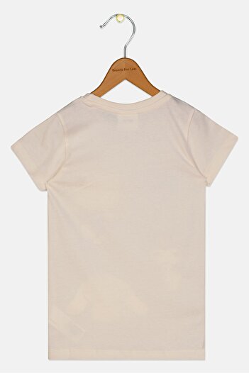 SANRIO Kids Girl Hello Kitty Print T-Shirt, Light Cream