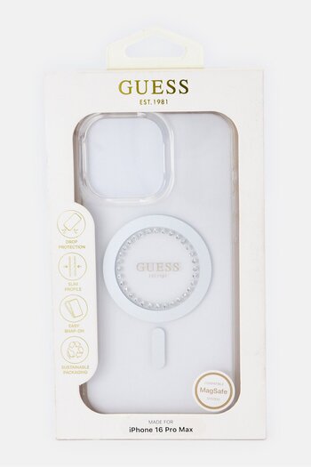 Guess iPhone 16 Pro Max MagSafe Protective Case, Transparent