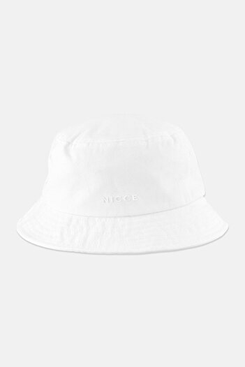 Nicce Women Plain Bucket Hat, White
