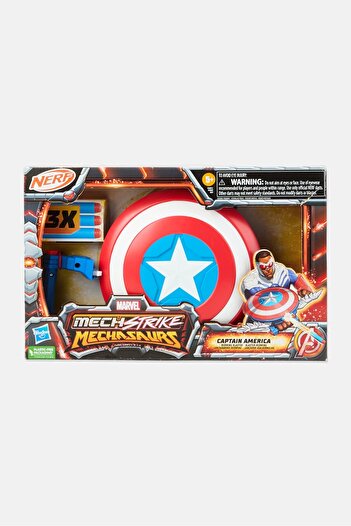 Nerf Marvel Mech Strike Mechasaurs Captain America Redwing Blaster with 3 Darts