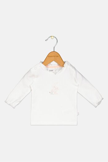 Feetje Toddlers Girl Graphic Print Long Sleeves Top, Off White