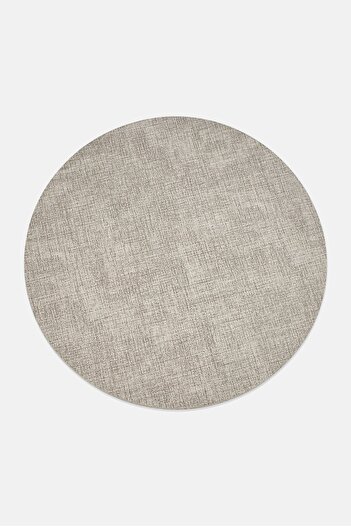 BEBEHOME 4 Piece Heather Round Placemats Set, Grey