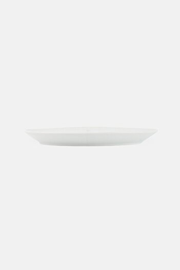 BIA Cordon Bleu Ribbed Stoneware Oval Serving Tray, White