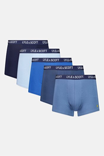 Lyle & Scott شورت رجالي بشعار العلامة التجارية، 5 قطع، متعدد الألوان