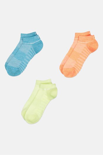 Champion Men 3 Pair Brand Logo Mesh And Cushion Ankle Socks, Multicolor