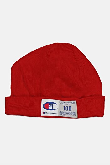 Champion Men Brand Logo Beanie, Red