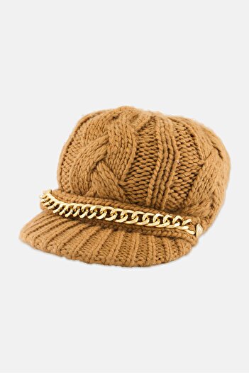 Michael Kors Women Textured Knitted Beanie, Tan