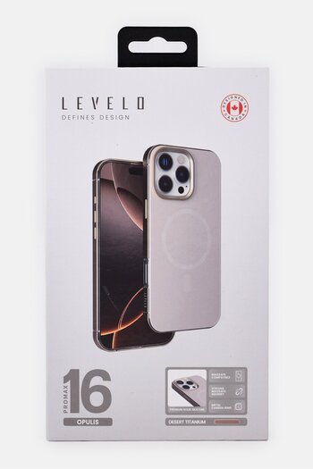 Levelo iPhone 16 Pro Max Opilis Protective Case, Beige