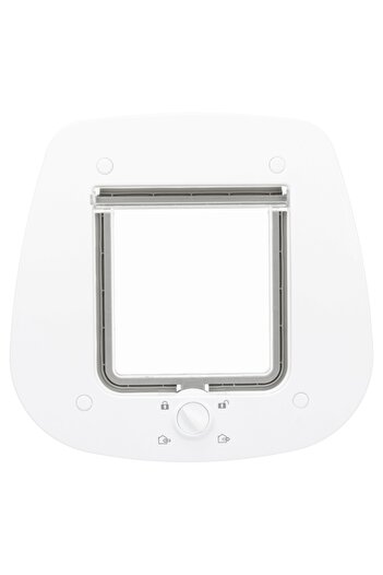 Trixie Cat Flap, 4-Way For Glass Door, 27x26 cm, White, 44221
