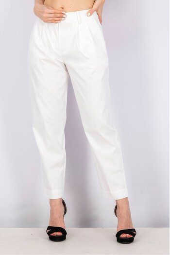 Lacoste Women Straight Leg Solid Pants, White