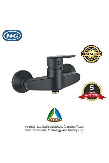 Generic ITG Wall Mounted Bathroom & Kitchen Mixer Tap – Sleek Matte Black Finish, SASO Certified, 5YR