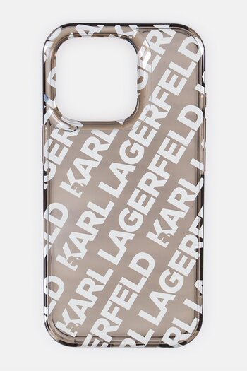 Karl Lagerfeld iPhone 16 Pro Brand Logo Protective Case, Silver