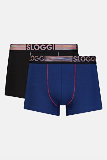 SLOGGI Men 2 Pieces Brand Logo Boxer Brief, Multicolor