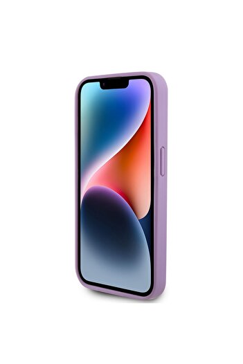 Guess Case for IPhone 15 Pro Max, with Lanyard, Leather 4G Stamped, - Purple