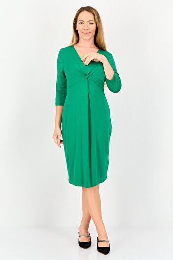 ORSAY Women Plain Midi Dress, Green