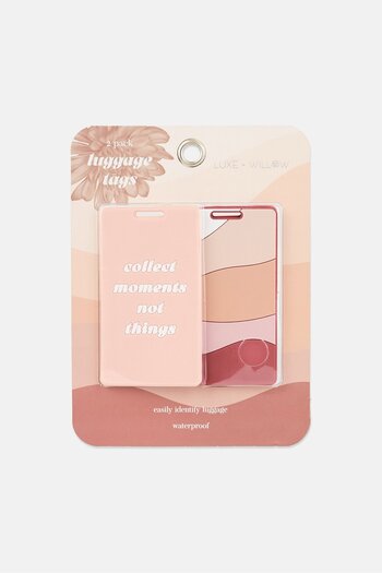 Luxe + Willow 2 Pack Luggage Tag, Multicolor