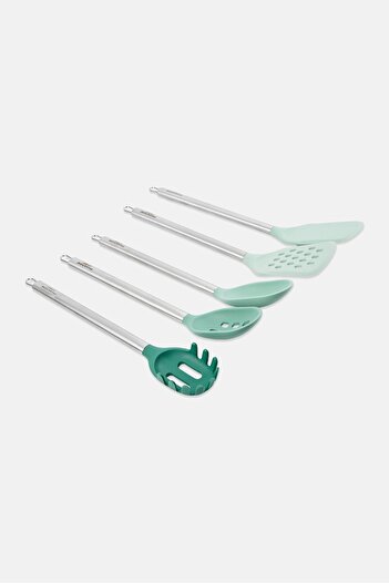 Phantom Chef 5 Pcs Stainless Steel And Silicone Utensil Set, Multicolor