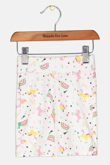 GAP Toddlers Girl Graphic Print Basic Shorts, Multicolor