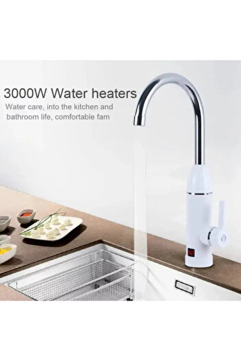 KORMAN TECHNIK Instant Electric Tap for Hot Water, LCD Display, White, LZ-501X