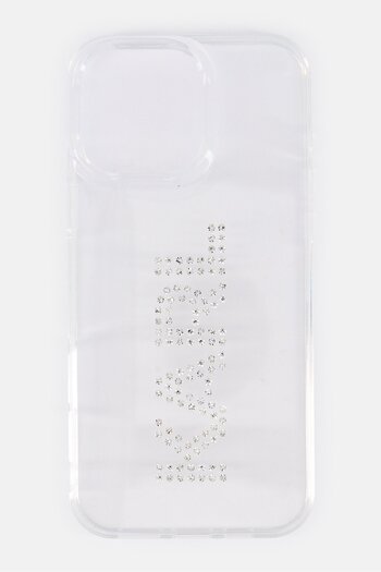 Karl Lagerfeld iPhone 16 Pro Max Metallic Logo Protective Case, Transparent