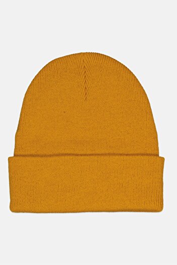 DeFacto Women Embroidered Beanie, Mustard