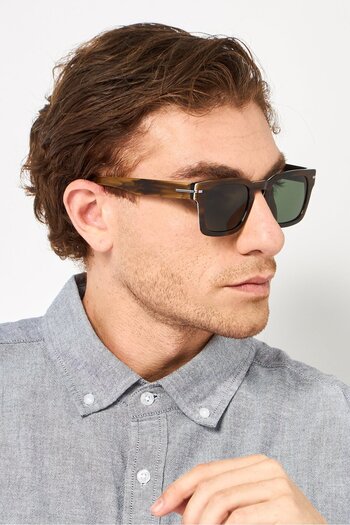 BOSS Men 2068098AS50QT Wayfarer Sunglasses, Brown
