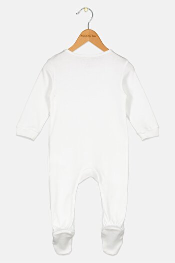 Disney Baby Toddlers Boy Graphic Print Long Sleeve Sleepsuit, White