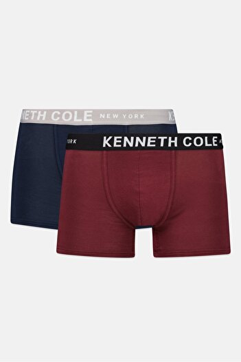 Kenneth Cole سروال داخلي رجالي بشعار العلامة التجارية، عبوة من قطعتين، متعدد الألوان