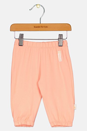 Sophie Toddlers Girl Brand Logo Jogger Pants, Peach