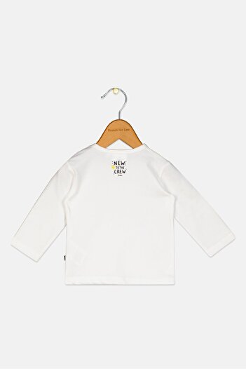 Feetje Toddlers Boy Graphic Print Long Sleeve T-Shirt, Off White