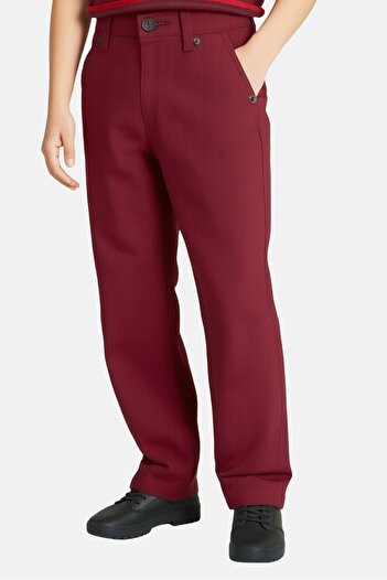 Levi's Kids Boy Slim Fit Washed Stretchable Jeans, Maroon