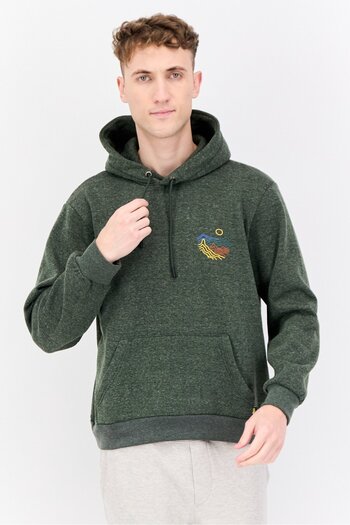Horizon by Bass Creek Outfitters Men Hooded Graphic Long Sleeves Sweatshirt, Green
