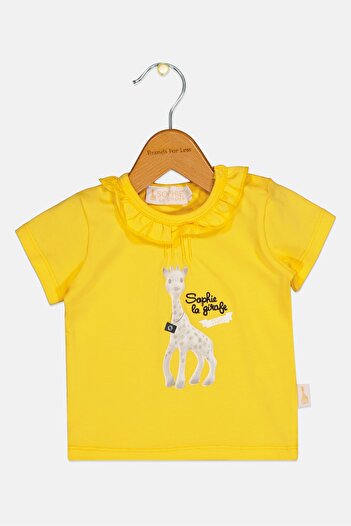 Sophie Toddlers Crew Neck Short Sleeve Graphic Print T-Shirt, Yellow
