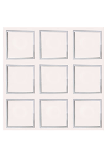 AS TİCARET Decorative Frame Set 9 Pieces 20X20 Pvc with Glass White