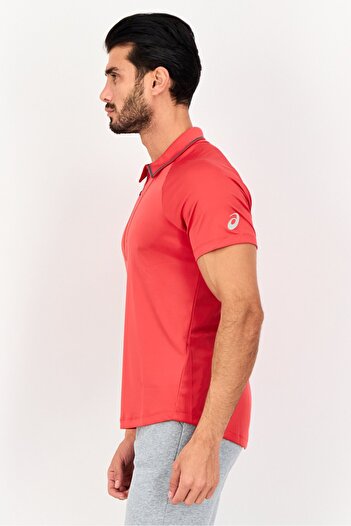 Asics Men Sportswear Fit Short Sleeve Tennis Polo Shirt, Red