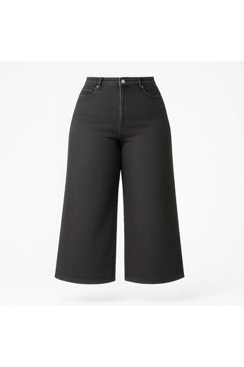 ELONİ New Season - Premium Super Battal High Waist Flexible/Lycra Wide Leg Denim Pants