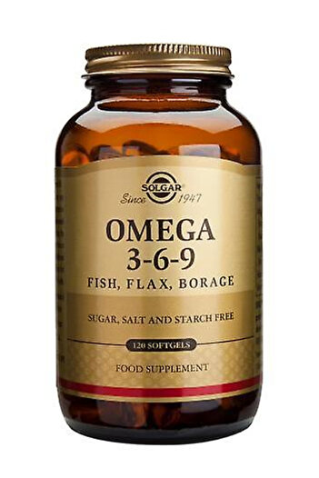 Solgar Omega 3 - 6 - 9 Fish Flax Borage Softgels, 120 Softgels