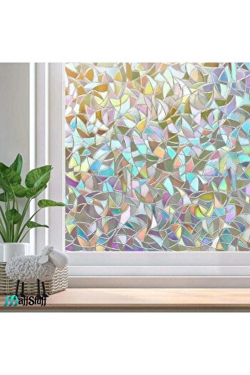 MaffStuff Folie Geam Decorativă Autoadezivă 3D Curcubeu Abstract MaffStuff® 60x200cm